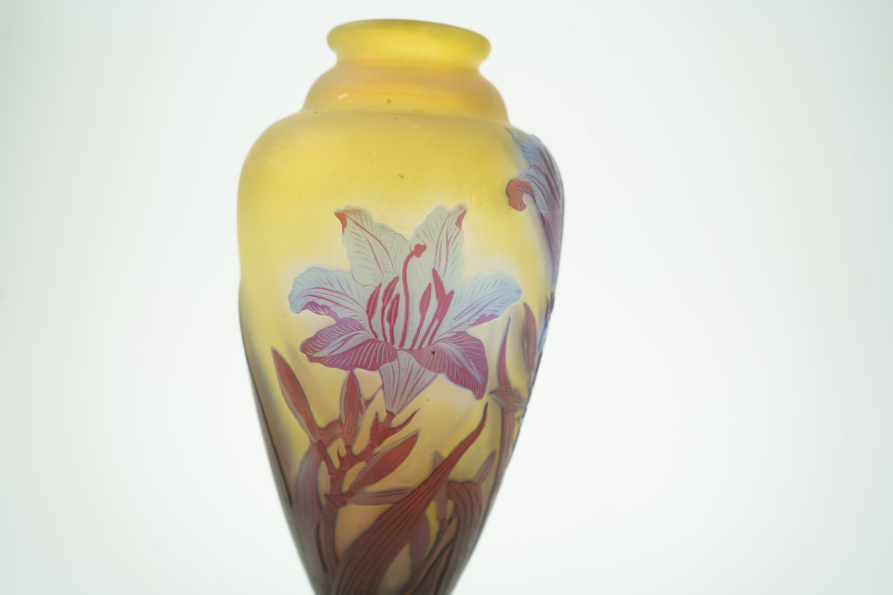 A Gallé cameo glass vase
